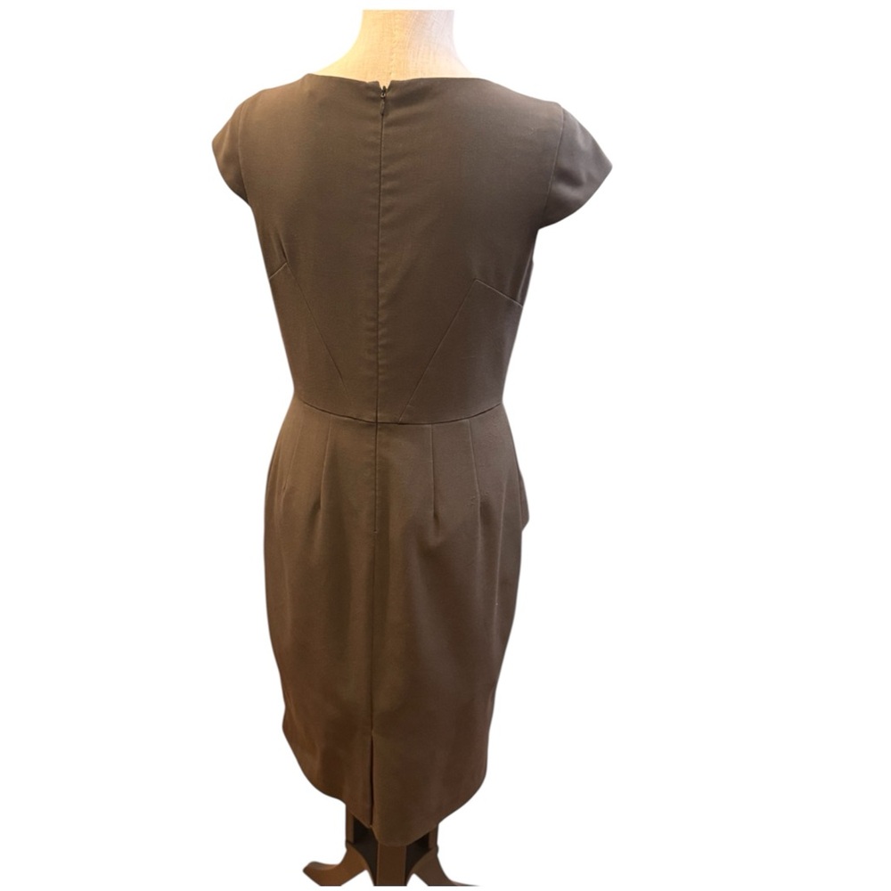 Calvin Klein Olive‎ Green Dress w/ cap sleeves size 8 - Picture 5 of 8